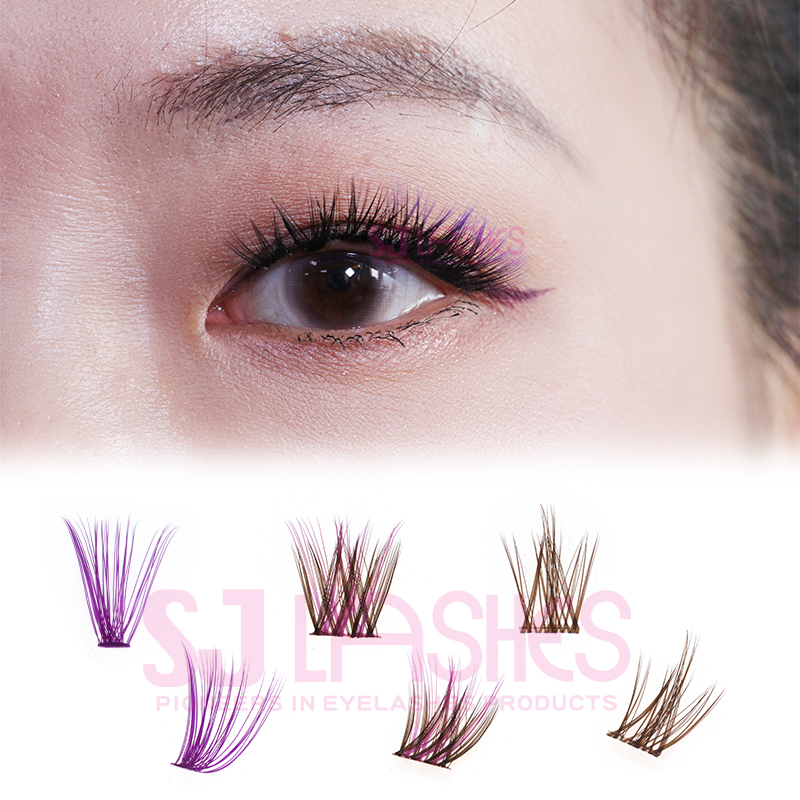 Colorful Cluster Eyelashes from 8-16mm for Salon Look Eyelash Extensions