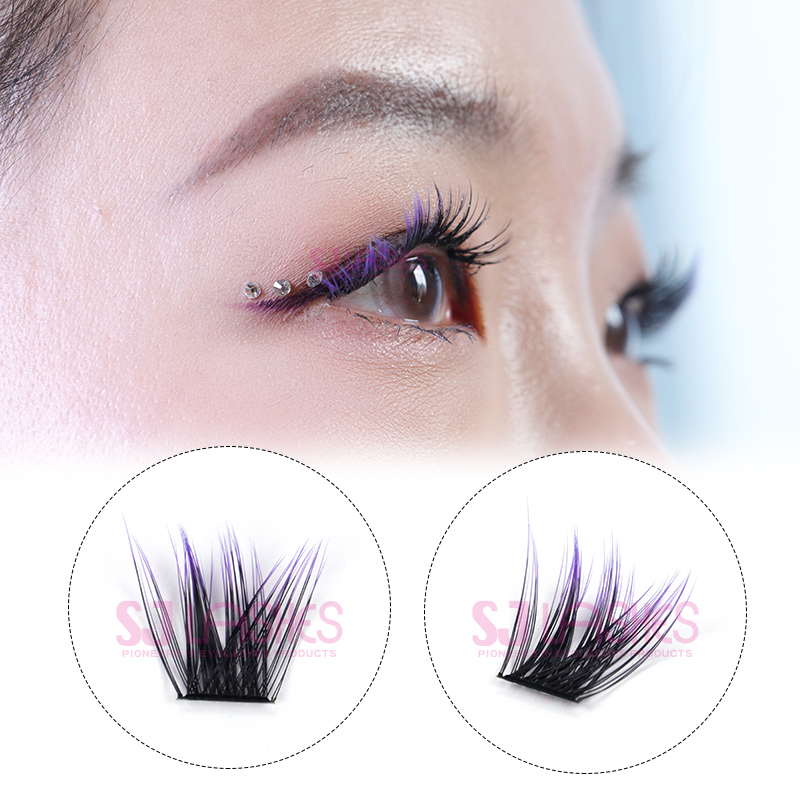 Colorful Cluster Eyelashes from 8-16mm for Salon Look Eyelash Extensions