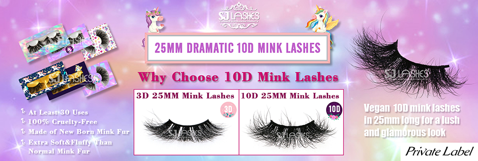 25mm Dramatic 10D Mink Lashes