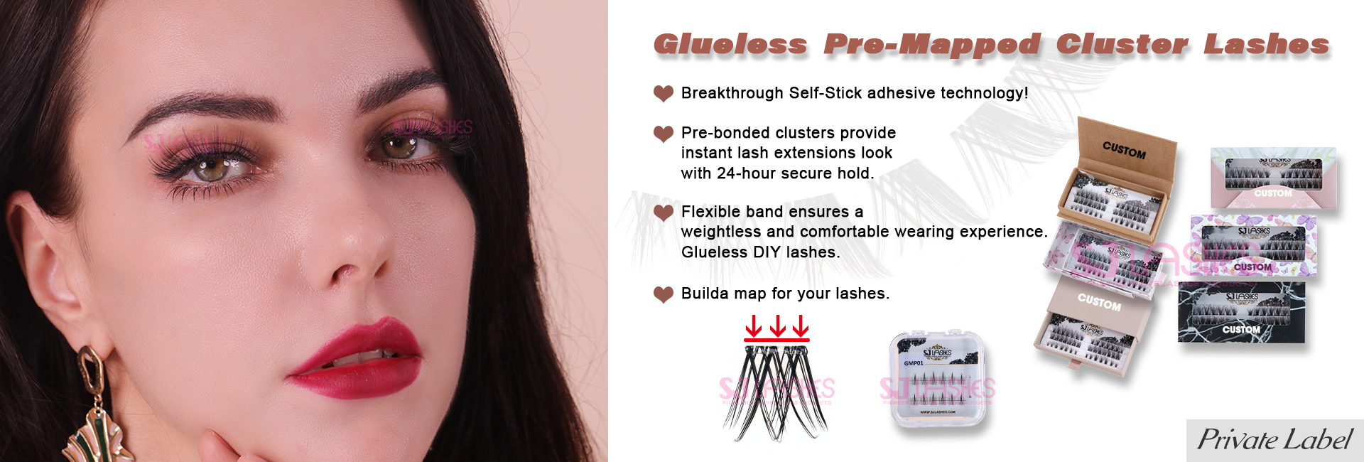 Glueless Pre-Mapped Cluster Lashes