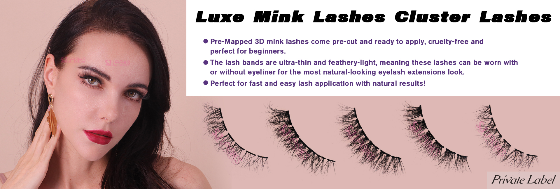 Luxe Mink Lashes Cluster Lashes