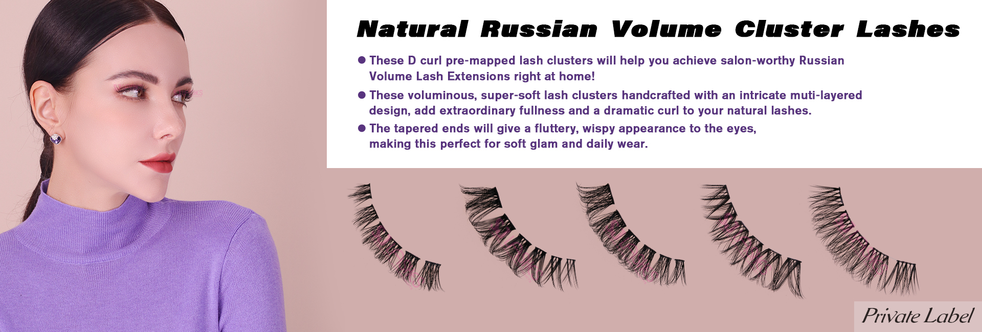 Natural Russian Volume Cluster Lashes