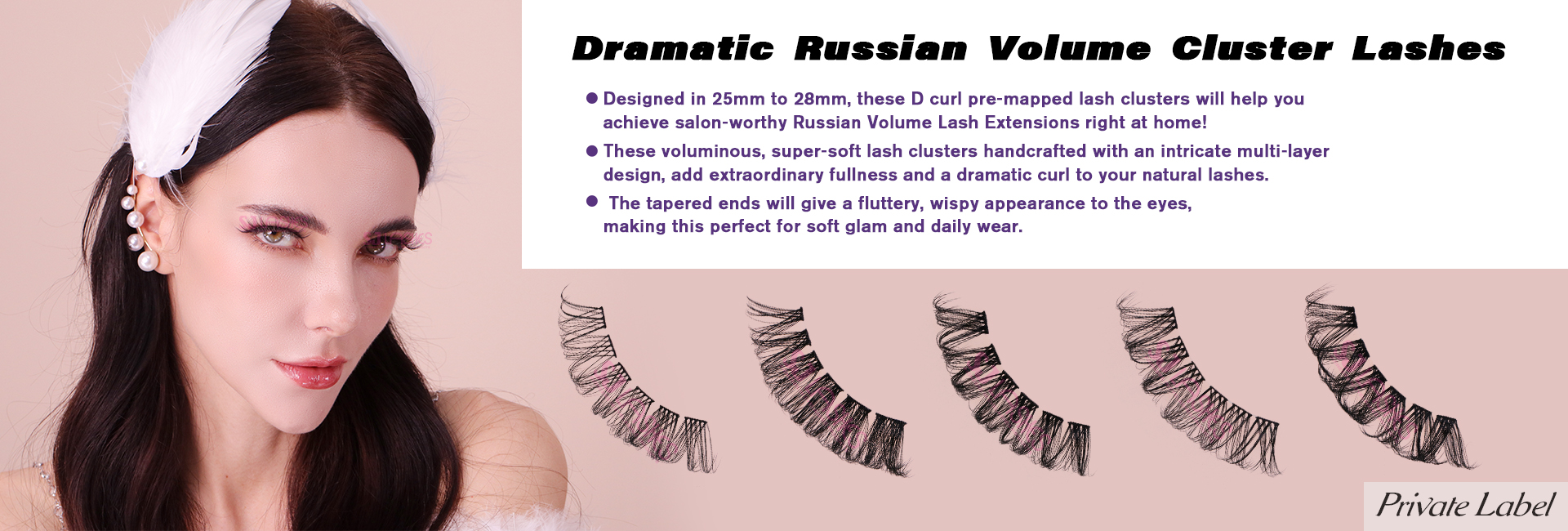 Dramatic Russian Volume Cluster Lashes