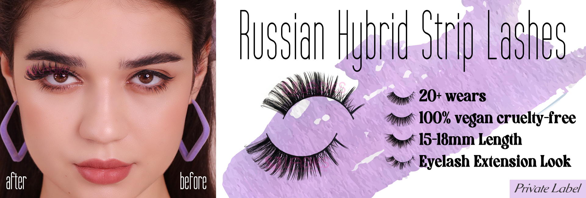 Russian Hybrid Strip Lashes